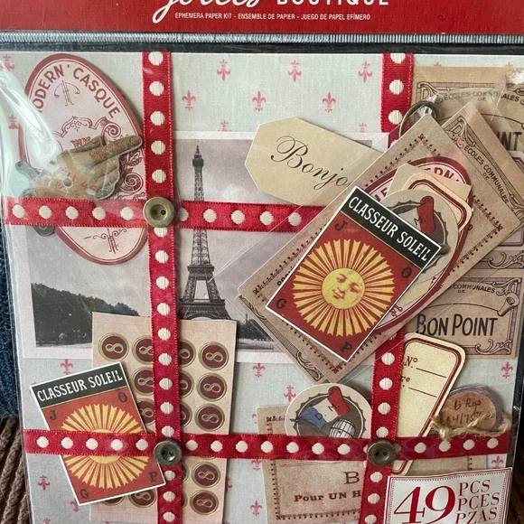 Jolee Boutique Paris Ephemera Collection for junk journals, scrapbooks, collages - Picture 7 of 12